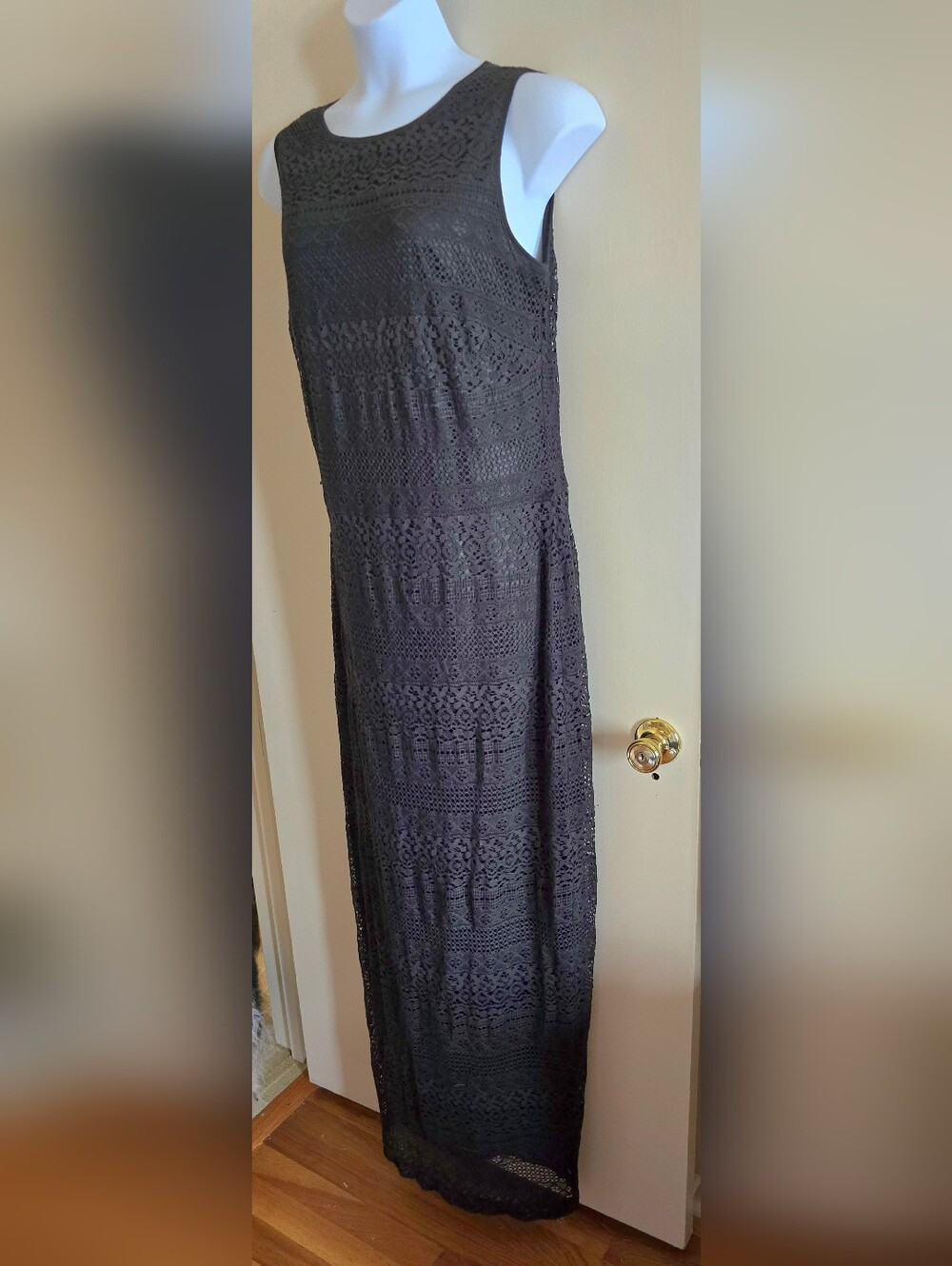 Long Tall Sally Black Lace Detail Maxi Dress – Size 12 – NWT - Picture 5 of 9